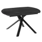 KHEOPS│Table de repas extensible│Titane / Noir