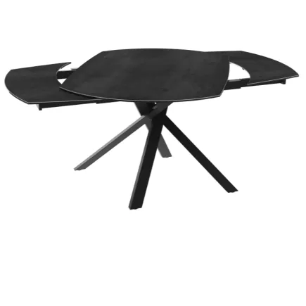 KHEOPS│Table de repas extensible│Titane / Noir