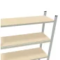Rayonnages tubulaires│Rangement 5 tablettes - H 200 cm│Montants galvanisés Rayonnages tubulaires│Rangement 5 tablettes - H 200 cm│Montants galvanisés