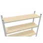 Rayonnages tubulaires│Rangement 5 tablettes - H 200 cm│Montants galvanisés Rayonnages tubulaires│Rangement 5 tablettes - H 200 cm│Montants galvanisés
