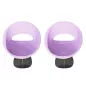 PARME│Lot de 2 sièges Design │Parme / Gris chromé PARME│Lot de 2 sièges Design │Parme / Gris chromé
