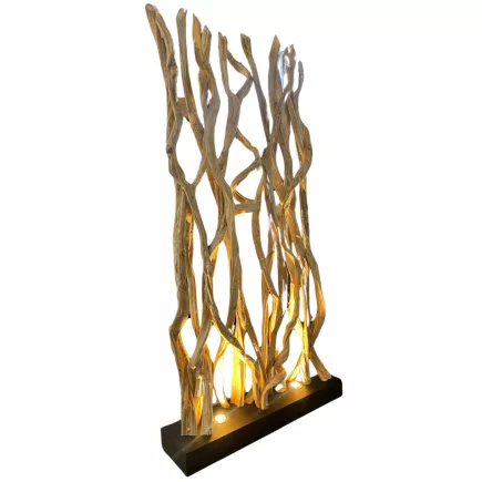 VEGETALIGHT│Lampe décorative-séparateur végétal Liane - bois flotté