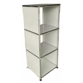 USM HALLER│Etagère ouverte 3 cases - 1L x 3H│Gris clair/Chromé