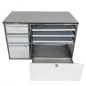 USM HALLER│Desserte 2 cases + Caisson 554│Gris / Chromé