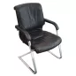 GIRSBERGER│Fauteuil d'accueil Trilax Cuir│Noir/Chromé GIRSBERGER│Fauteuil d'accueil Trilax Cuir│Noir/Chromé
