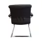 GIRSBERGER│Fauteuil d'accueil Trilax Cuir│Noir/Chromé GIRSBERGER│Fauteuil d'accueil Trilax Cuir│Noir/Chromé
