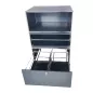 USM HALLER│Bibliothèque 3 cases 1L x 3H-Ouvert-DS-tablettes- Gris anthracite