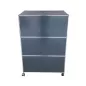 USM HALLER│Bibliothèque 3 cases 1L x 3H-Ouvert-DS-tablettes- Gris anthracite