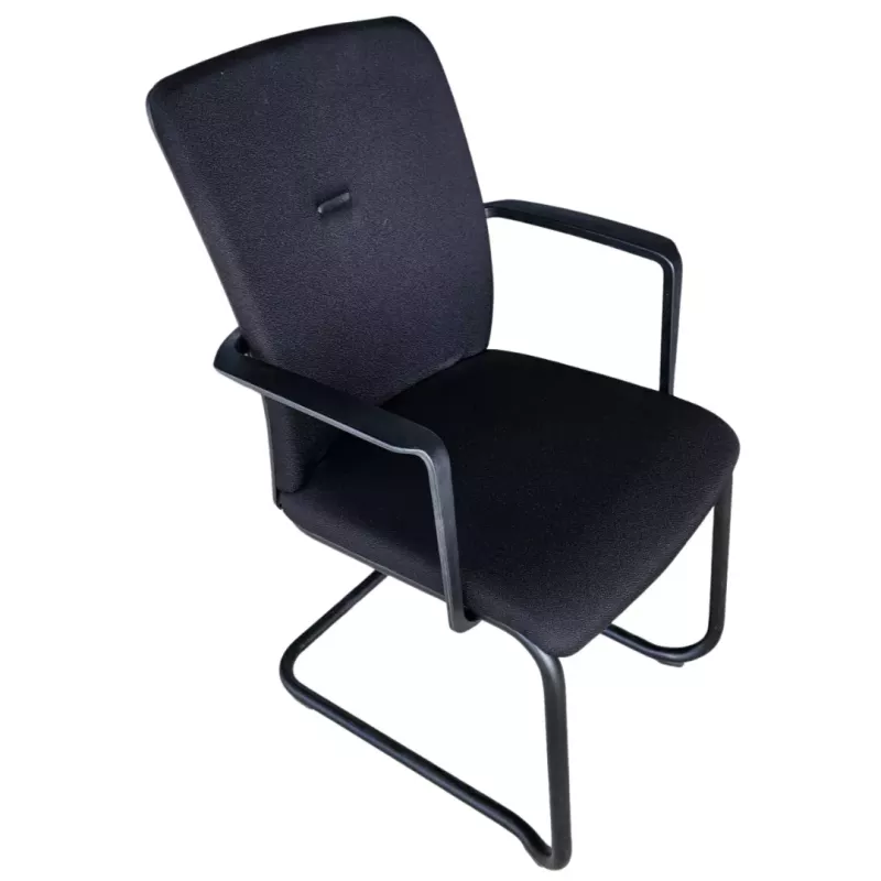 STEELCASE│Siège Tissu Noir│avec accoudoirs accueil/visiteurs/conférence STEELCASE│Siège Tissu Noir│avec accoudoirs accueil/visiteurs/conférence