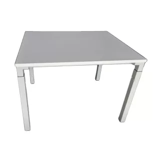 STEELCASE│KALIDRO Bureau droit L100 Pieds gris alu réglables en hauteur