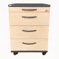 SEDUS TEMPTATION│Caisson sous bureau│4 tiroirs 9666│Gris anthracite/Erable blanc SEDUS TEMPTATION│Caisson sous bureau│4 tiroirs 9666│Gris anthracite/Erable blanc