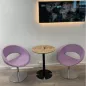 PARME│Lot de 2 sièges Design │Parme / Gris chromé PARME│Lot de 2 sièges Design │Parme / Gris chromé
