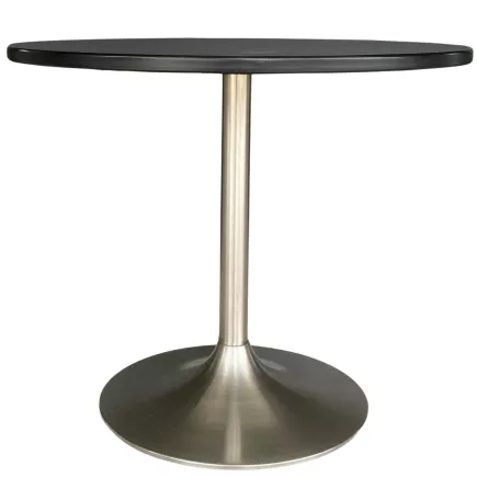 SANMA│Table ronde ø 89.5cm Noir/Chromé