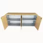 SANMA│Armoire│L 180 cm - 4 portes │Chêne Clair / Aluminium SANMA│Armoire│L 180 cm - 4 portes │Chêne Clair / Aluminium