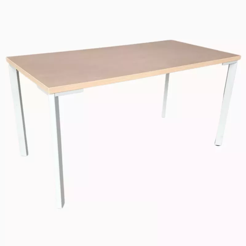 SANMA│Table modulaire 140x70xH 72 cm│Hêtre/Blanc