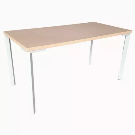 SANMA│Table modulaire 140x70x72│Hêtre/Blanc