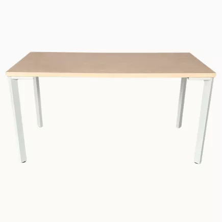 SANMA│Table modulaire 140x70x72│Hêtre/Blanc