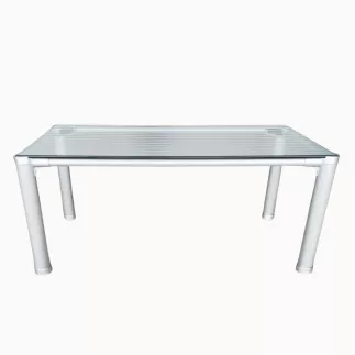 SANMA│Table basse 92x53│Verre/Gris clair