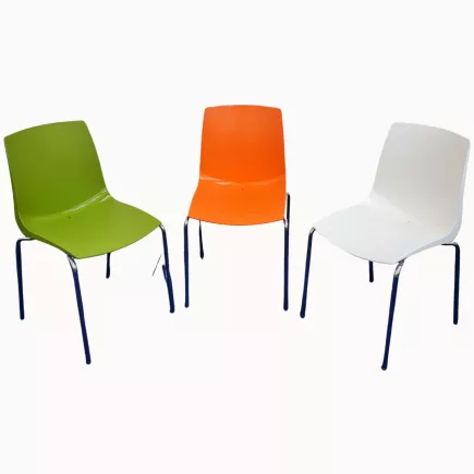 RIO│Lot de 3 chaises de collectivité coque