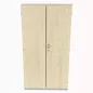LO LISTA│Armoire portes battantes│L 80 x H 150 cm│Erable blanc/Gris alu LO LISTA│Armoire portes battantes│L 80 x H 150 cm│Erable blanc/Gris alu