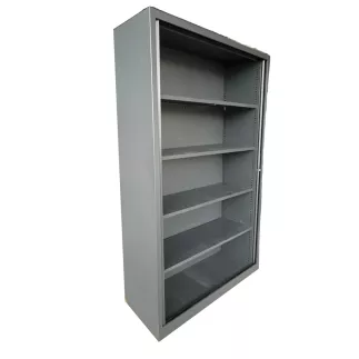 ARIV│Armoire rideau L 120 x H 198 cm│Poirier/Gris anthracite