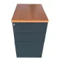 EOL│Caisson hauteur bureau │3 Tiroirs - 664│Profondeur 60 cm│Poirier/Gris anthracite