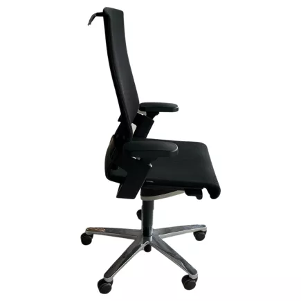 WILKHAHN│Fauteuil de travail Tissu Noir/ Pied chromé