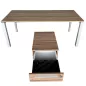 STUL│Pack Bureau + Caisson 3 tiroirs│Walnut/Gris Alu