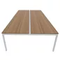 STUL│Structure partagée pour 4 postes L160 x p65 x H 72 cm│Walnut / Gris alu STUL│Structure partagée pour 4 postes L160 x p65 x H 72 cm│Walnut / Gris alu