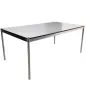 USM HALLER│Table - Bureau 200x100 Gris perle/Chromé