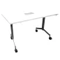 EUREKA│Table abattante 120x70 avec top access│Blanc/Gris aluminium EUREKA│Table abattante 120x70 avec top access│Blanc/Gris aluminium