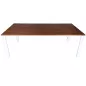 BIGLA│Bureau droit│L 200 x p 100│Hauteur réglable│Noyer / Blanc BIGLA│Bureau droit│L 200 x p 100│Hauteur réglable│Noyer / Blanc
