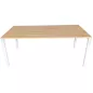 CONECT│Bureau droit 180x90│Chêne Clair/Blanc