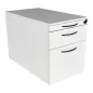 STEELCASE│Caisson sous bureau 3 tiroirs - 964│Profondeur 80 cm│Blanc / Noir