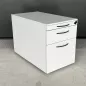 STEELCASE│Caisson sous bureau 3 tiroirs - 964│Profondeur 80 cm│Blanc / Noir