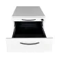 STEELCASE│Caisson sous bureau 3 tiroirs - 964│Profondeur 80 cm│Blanc / Noir