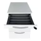 STEELCASE│Caisson sous bureau 4 tiroirs - 9666│Profondeur 80 cm│Blanc / Gris aluminium