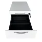 STEELCASE│Caisson sous bureau 4 tiroirs - 9666│Profondeur 80 cm│Blanc / Gris aluminium