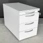 STEELCASE│Caisson sous bureau 4 tiroirs - 9666│Profondeur 80 cm│Blanc / Gris aluminium