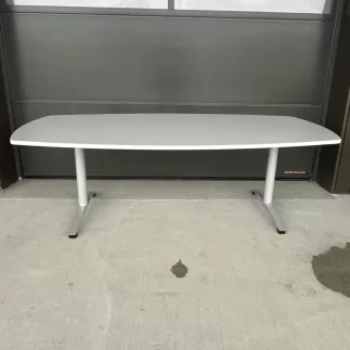 STEELCASE│Table de conférence│6 à 8 personnes│Blanc/Gris alu