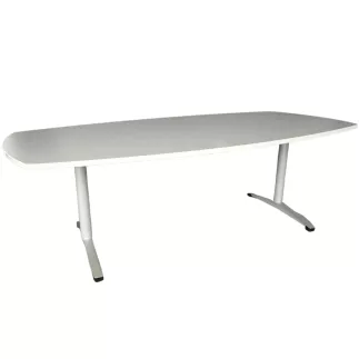 STEELCASE│Table de conférence│6 à 8 personnes│Blanc/Gris alu