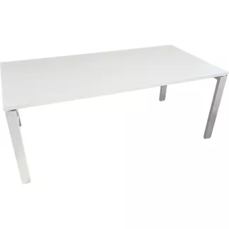 NOB│Bureau droit Hauteur réglable L 160│Blanc/Gris alu