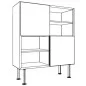 PRESTIGE│Rangement 2 portes L 100 │Chêne Nebraska PRESTIGE│Rangement 2 portes L 100 │Chêne Nebraska
