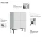 PRESTIGE│Rangement 2 portes L 100 │Chêne Nebraska PRESTIGE│Rangement 2 portes L 100 │Chêne Nebraska