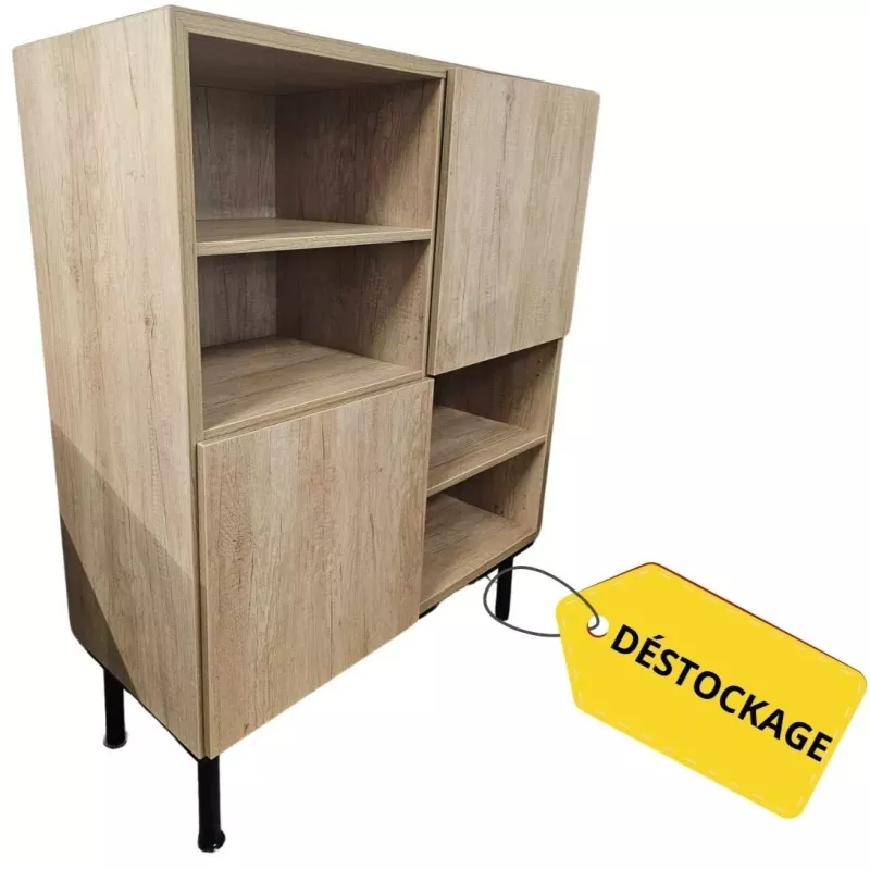PRESTIGE│Rangement 2 portes L 100 │Chêne Nebraska PRESTIGE│Rangement 2 portes L 100 │Chêne Nebraska