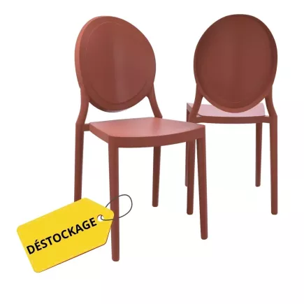 Lot de 2 LEON │Siège de collectivité - visiteurs│Rouge