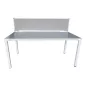 STEELCASE│KALIDRO Bureau droit L 160 Pieds Fixe + Cloison│Blanc/Blanc