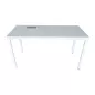 STEELCASE│KALIDRO Bureau droit L 140 Pieds Fixe│Blanc/Blanc