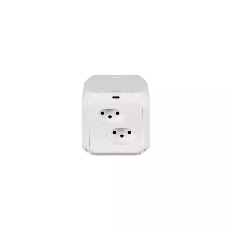 STEFFEN│Cube Multiprises Blanc USB C