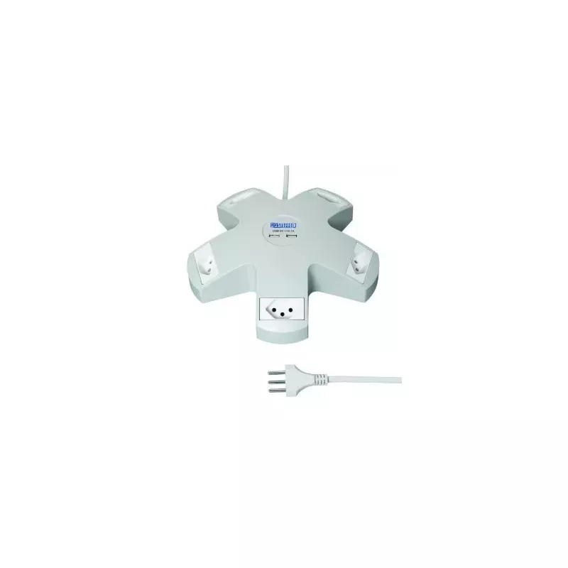 STEFFEN│Multiprise STAR 5xT13 + 2xUSB-A 3m gr/bl STEFFEN│Multiprise STAR 5xT13 + 2xUSB-A 3m gr/bl